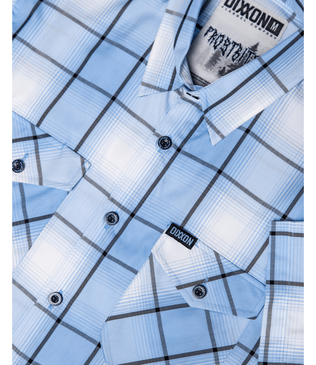 DIXXON MENS FROSTBITE BAMBOO SHORT SLEEVE SHIRT BLUE/WHITE