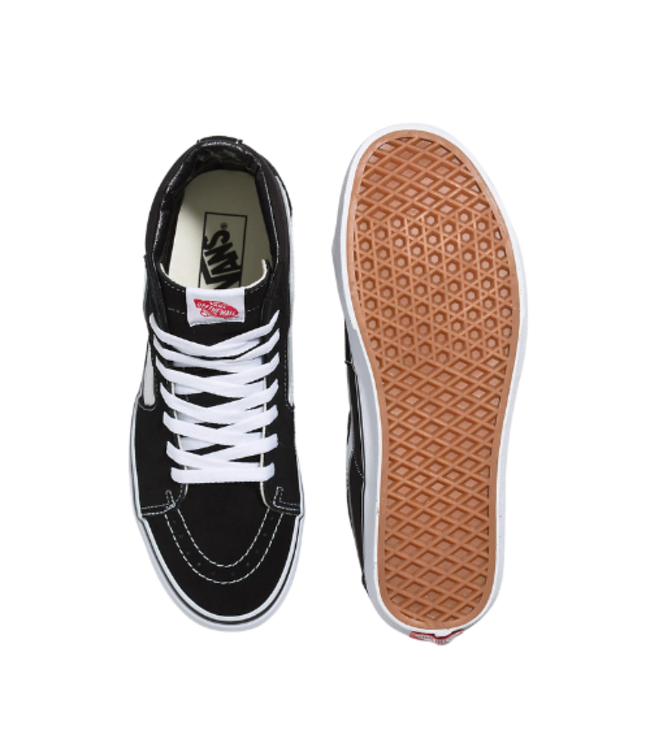 VANS SKATE SK8-HI SHOE BLACK/WHITE
