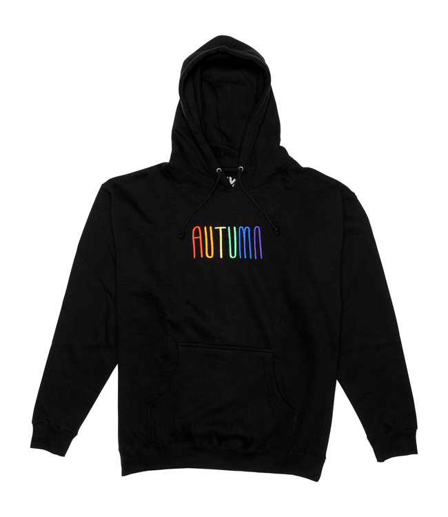 AUTUMN EMBROIDERED WORKMARK PULLOVER HOODY BLACK 2024