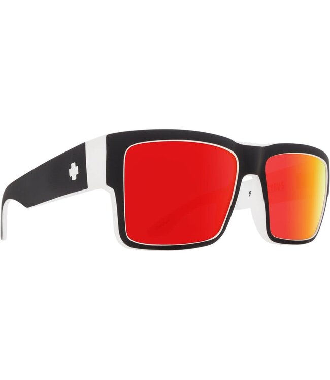 SPY CYRUS WHITEWALL SUNGLASSES w/ HAPPY GREY GREEN RED MIRROR