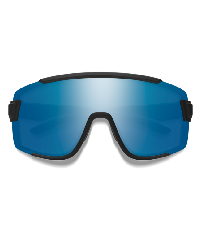 SMITH WILDCAT MATTE BLACK SUNGLASSES w/PC CHROMAPOP POLAR BLUE MIRROR