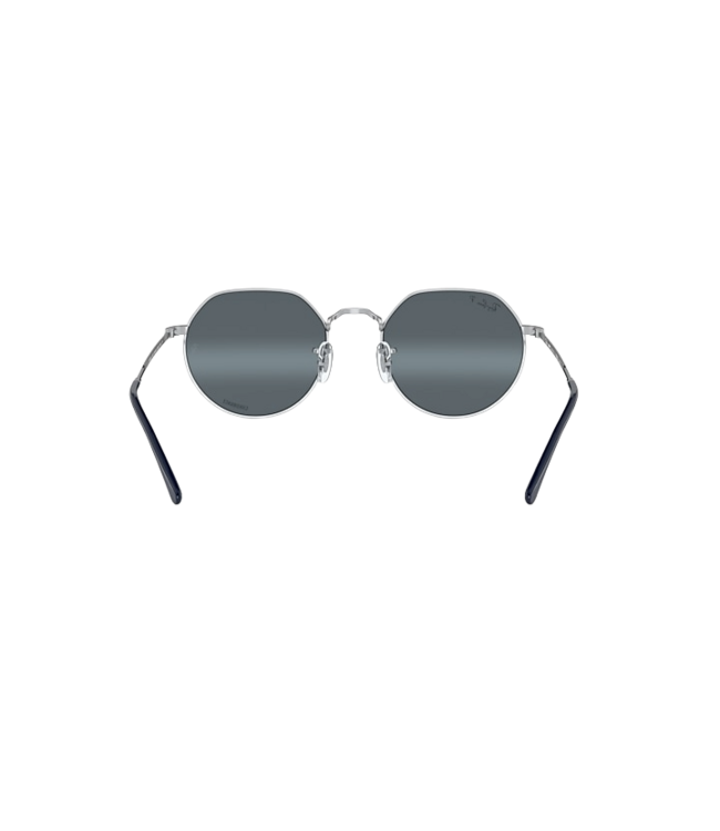RAY-BAN JACK SUNGLASSES SILVER w/ DARK BLUE MIRROR POLAR