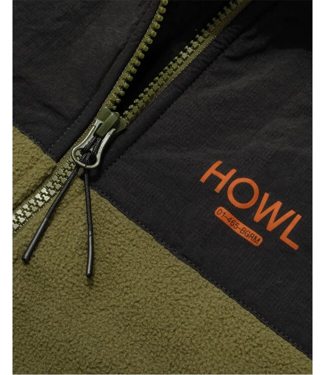 HOWL MENS ZIP POLAR FLEECE ARMY 2025