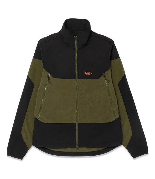 HOWL MENS ZIP POLAR FLEECE ARMY 2025
