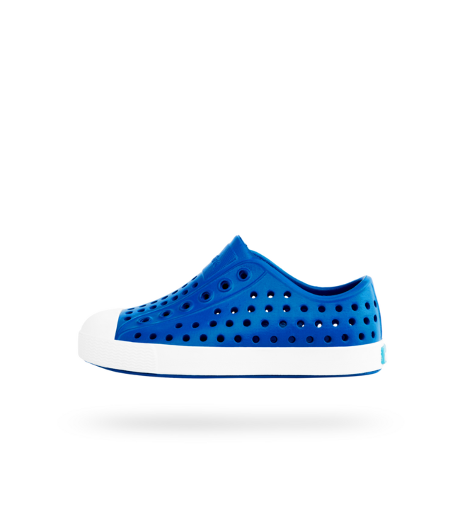 NATIVE JEFFERSON CHILD SHOE VICTORIA BLUE/SHELL WHITE