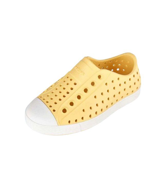 NATIVE JEFFERSON YOUTH SHOE GONE BANANAS YELLOW/SHELL WHITE