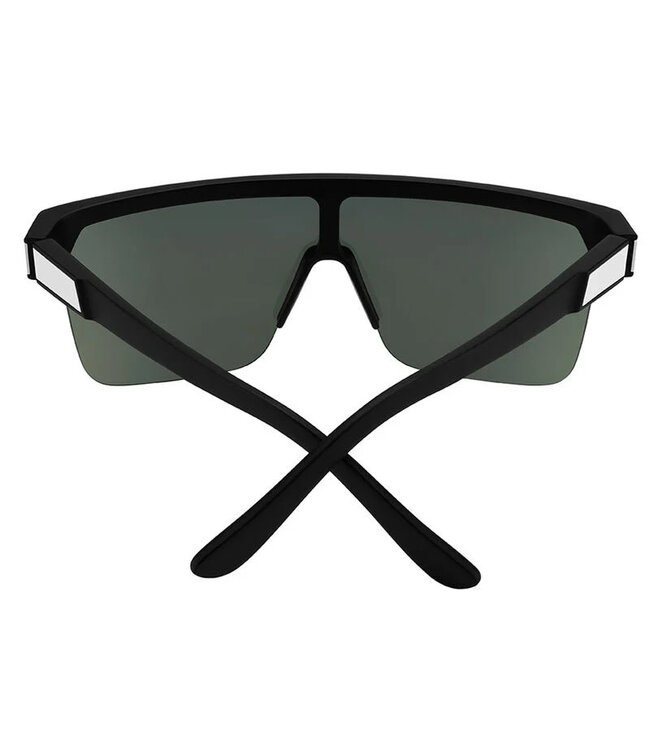 SPY FLYNN 5050 SOFT MATTE BLK SUNGLASSES w/ HAPPY BOOST ORANGE PLR MRR