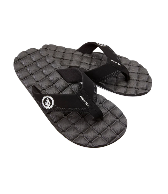 VOLCOM RECLINER SANDAL BLACK WHITE