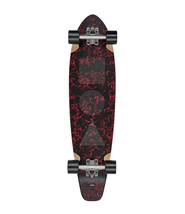 GLOBE THE ALL-TIME LONGBOARD COMPLETE RED MARBLE STACK 35"