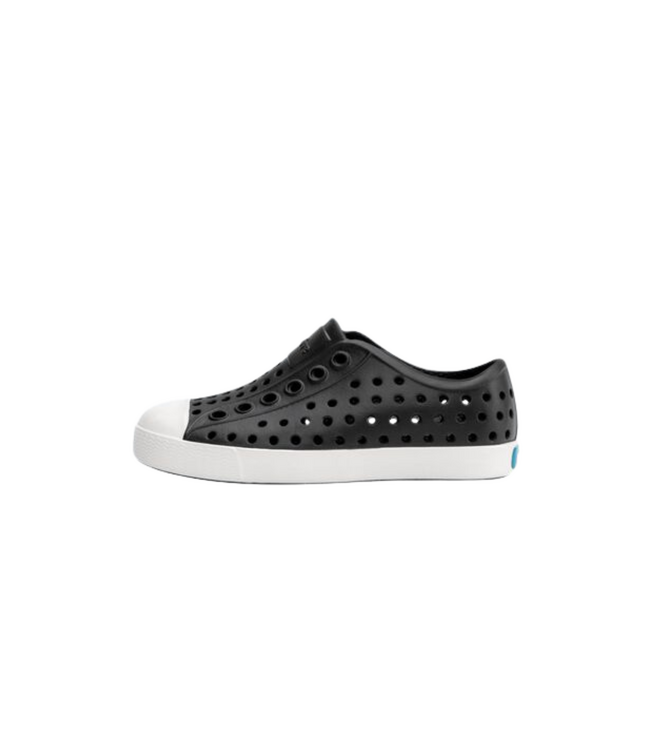 NATIVE JEFFERSON JUNIOR SHOE JIFFY BLACK/SHELL WHITE