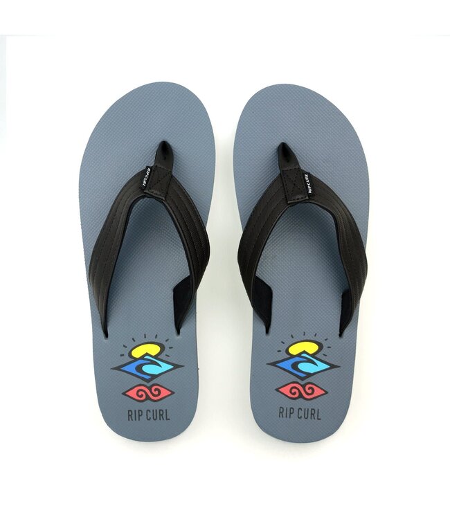 RIP CURL MENS RIPPER BLOOM OPEN TOE SANDAL BLUE GREY
