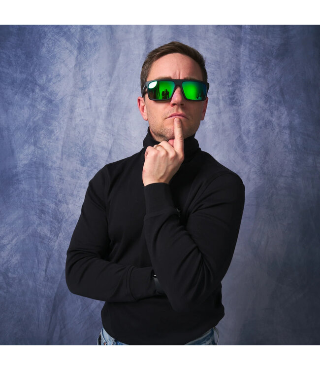 PIT VIPER THE TURBOSHAFT BIO EXEC SUNGLASSES w/HDPV POLAR BLUE/GREEN
