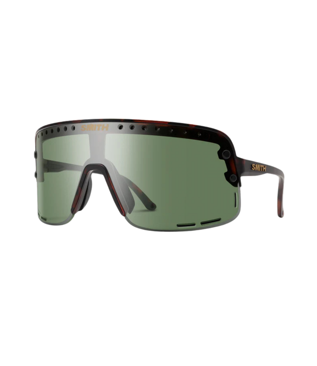SMITH ULTRALITE SUNGLASSES MATTE TORTOISE W/ CHROMAPOP GREY GREEN