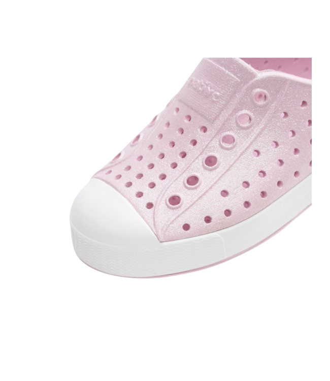 NATIVE JEFFERSON BIO-BLING KIDS SHOE BARELY PINK BLING