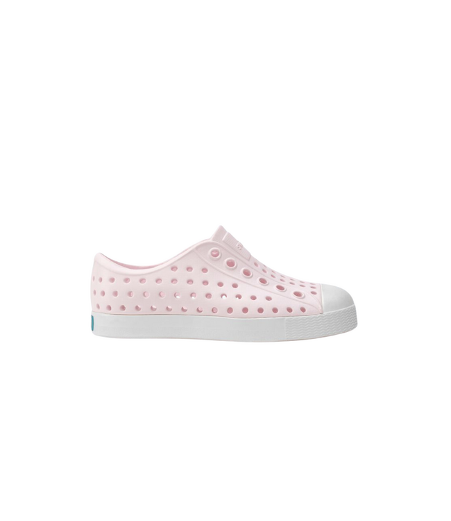 NATIVE JEFFERSON LITTLE KIDS SHOE MILK PINK/SHELL WHITE