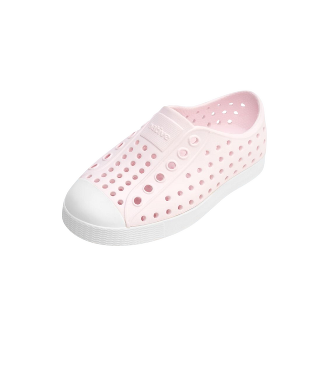 NATIVE JEFFERSON KIDS SHOE MILK PINK/SHELL WHITE