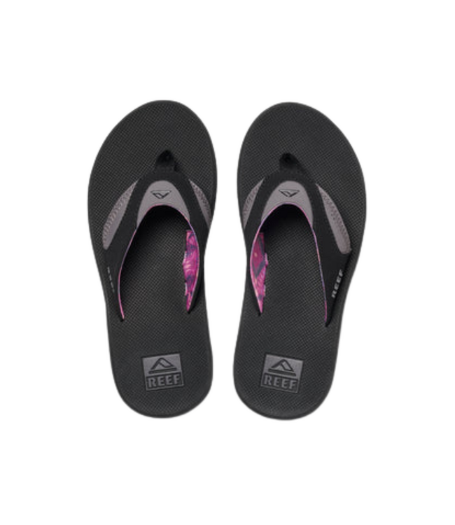 REEF WOMENS FANNING SANDALS BLACK/GREY