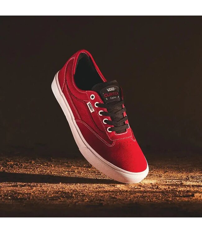 VANS SKATE CURREN CAPLES SHOES RED/WHITE