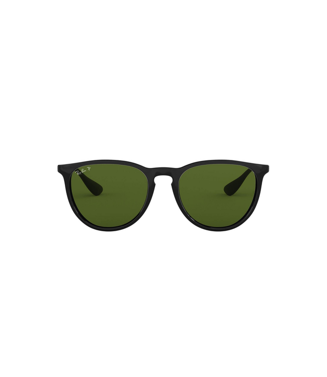 RAY-BAN ERIKA SUNGLASSES BLACK w/ GREEN POLAR