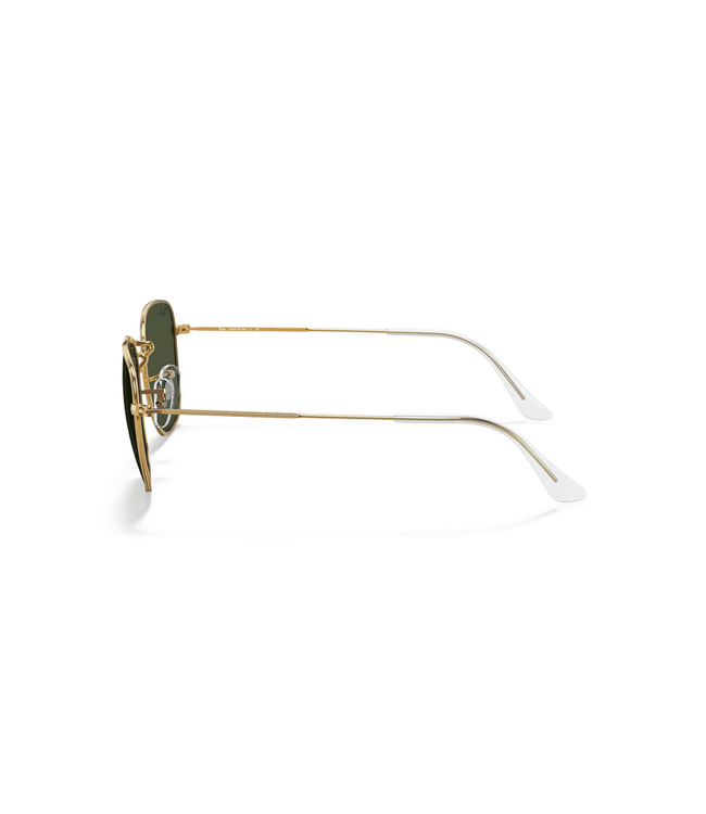 RAY-BAN HEXAGONAL SUNGLASSES GOLD w/ GREEN POLAR