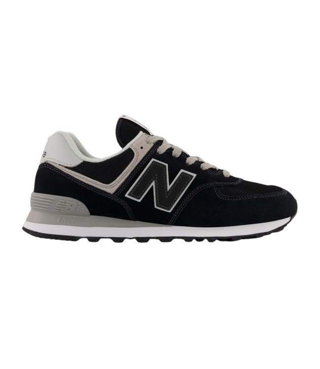 NEW BALANCE MENS 574 CORE SHOE BLACK/WHITE
