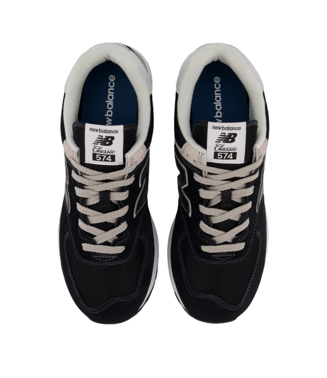 NEW BALANCE MENS 574 CORE SHOE BLACK/WHITE