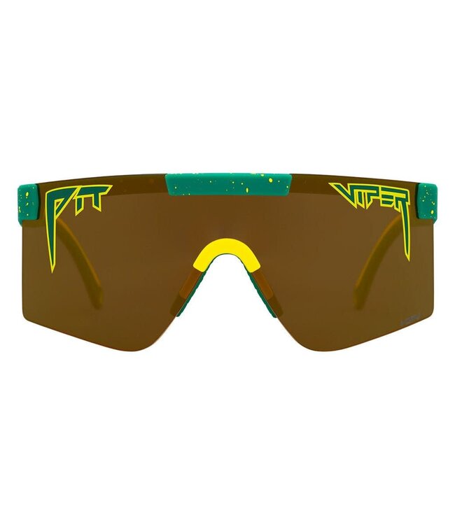 PIT VIPER THE STRAYA ORIGINAL WIDE SUNGLASSES w/HDPV POLARIZED GOLD