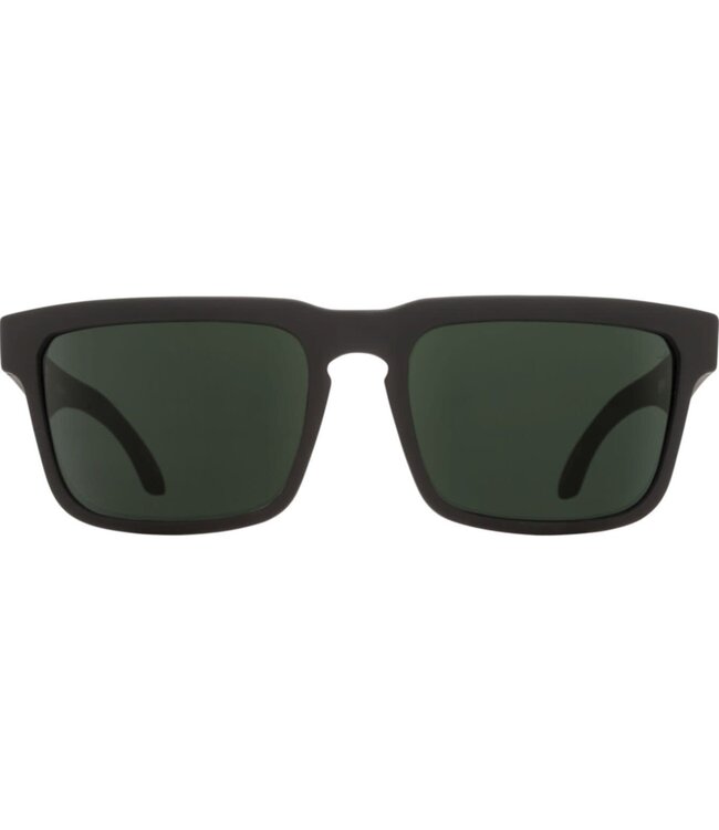SPY HELM SOFT MATTE BLACK SUNGLASSES w/ HPY GRY GRN PLR