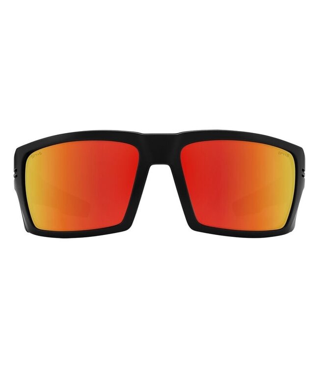 SPY REBAR ANSI RX MATTE BLACK SUNGLASSES w/HPY BRNZ RED MRR