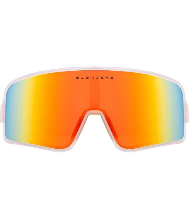 BLENDERS ECLIPSE SATURN CLOUD SUNGLASSES MATTE CLEAR w/ ORANGE POLAR LENS