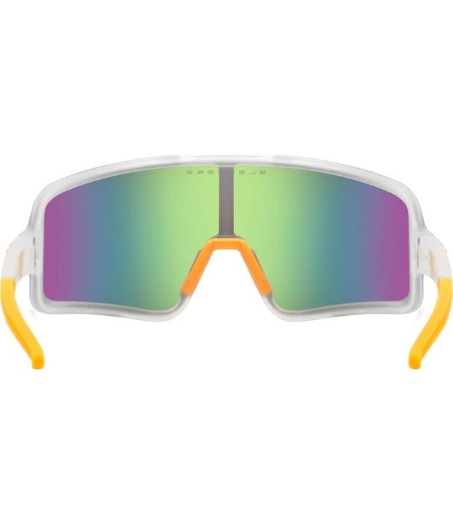 BLENDERS ECLIPSE SATURN CLOUD SUNGLASSES MATTE CLEAR w/ ORANGE POLAR LENS