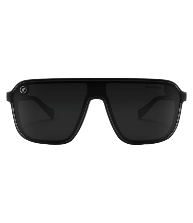 BLENDERS MEISTER X2 NIMBLE BEAST SUNGLASSES CRYSTAL BLACK w/ SMOKE POLAR LENS