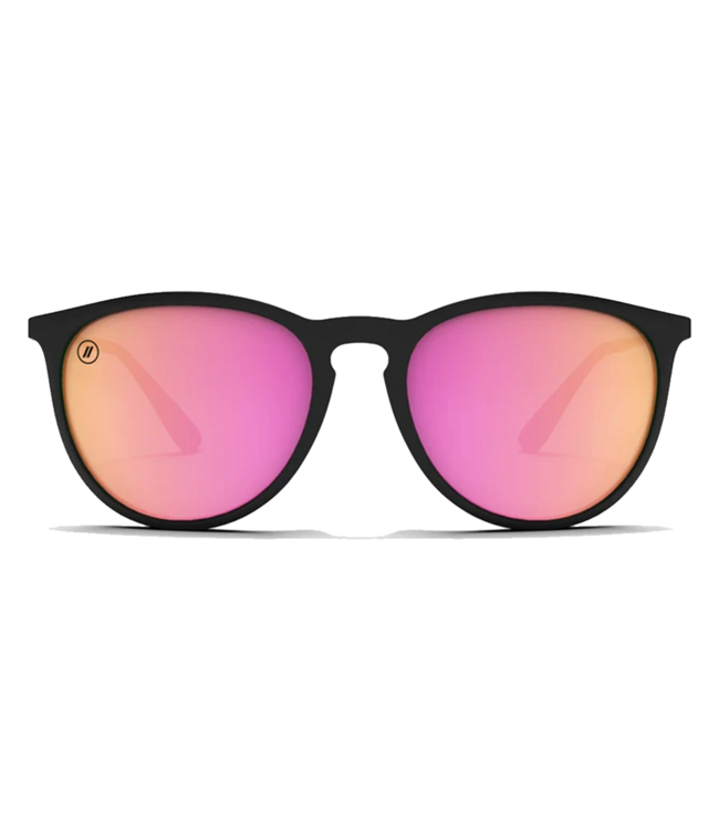 BLENDERS NORTH PARK ROSE THEATER SUNGLASSES MATTE BLACK w/ PINK POLAR LENS