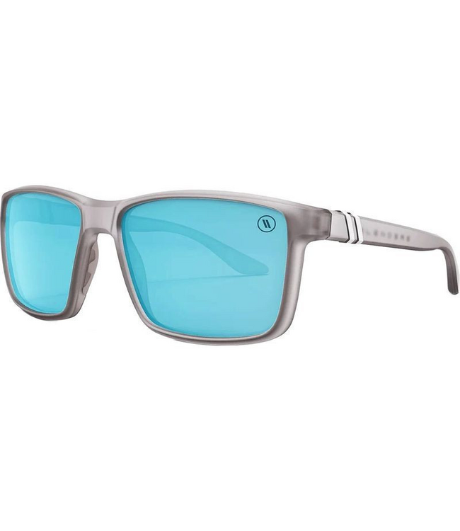 BLENDERS MESA CROSSING ALASKA SUNGLASSES MATTE GREY w/ BLUE POLAR LENS