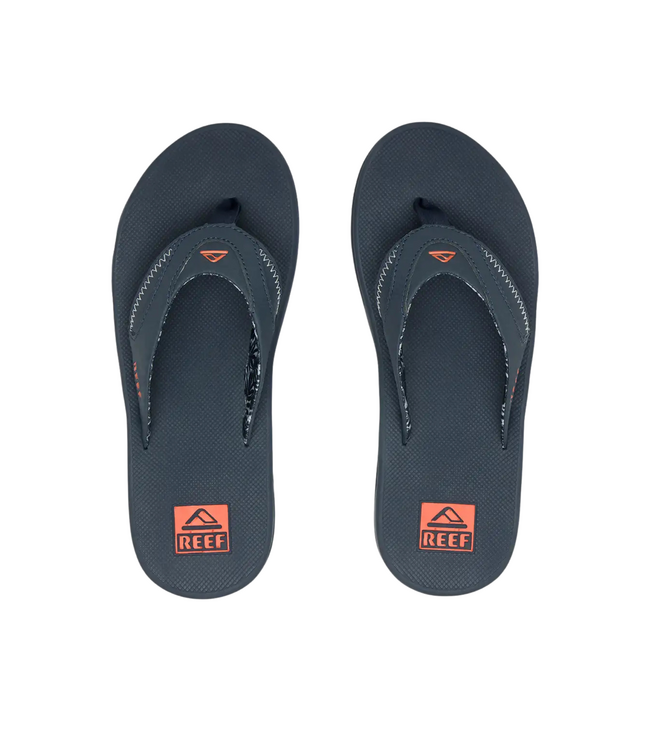 REEF MENS FANNING SANDALS NAVY/ORANGE TROPIC