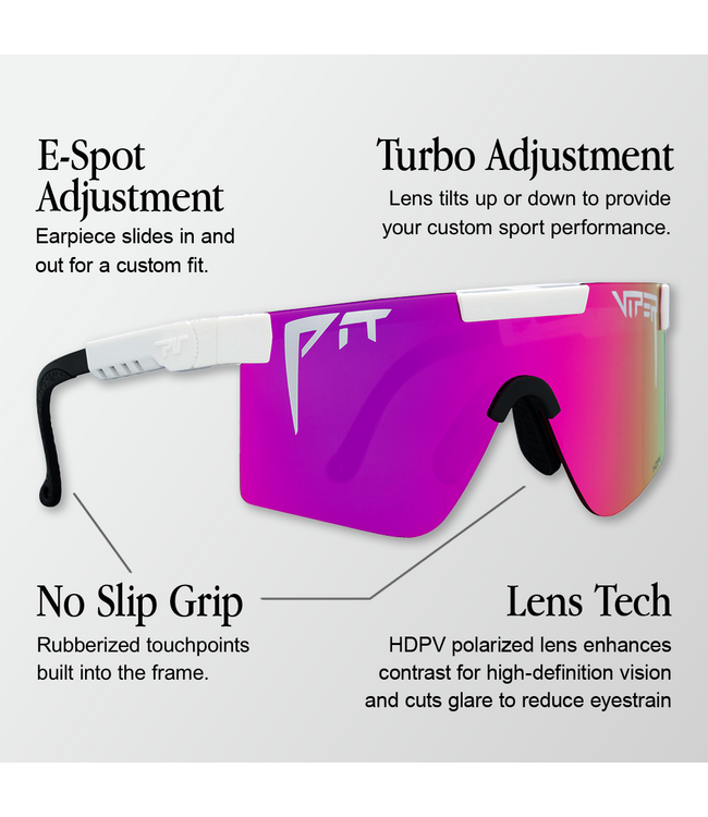 PIT VIPER THE ORIGINAL ACTUALBUSH WIDE SUNGLASSES w/HDPV POLAR GOLD