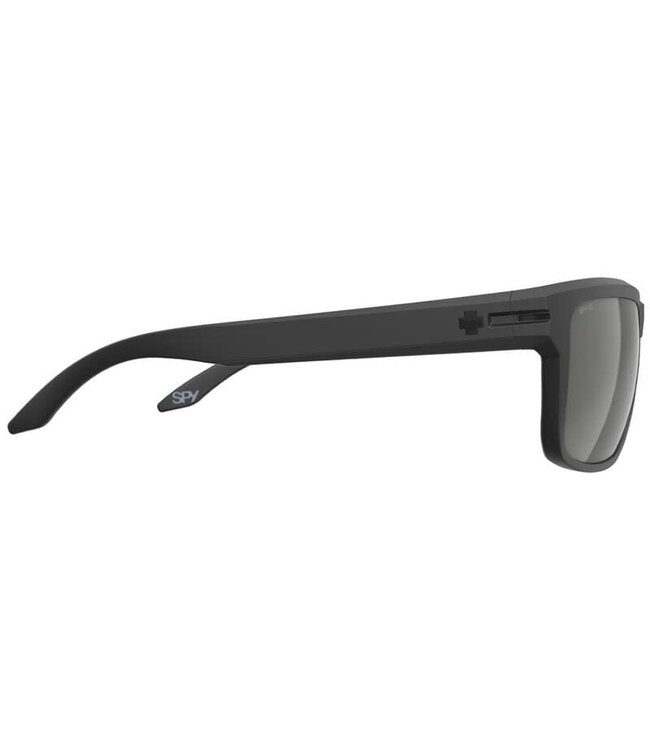 SPY REGION XL ANSI MATTE BLACK SUNGLASSES w/ HAPPY GRAY GREEN BLACK MIRROR POLAR