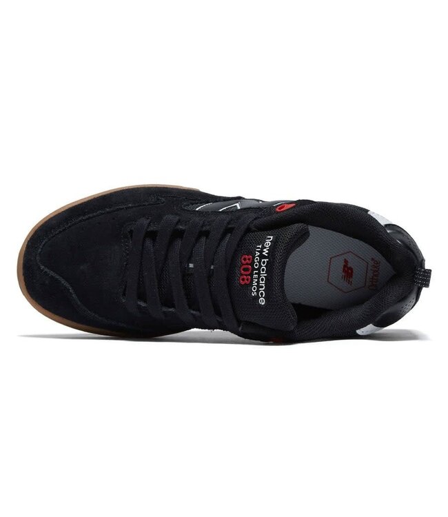 NEW BALANCE MENS NUMERIC 808 LITE TIAGO SHOES BLACK/GUM