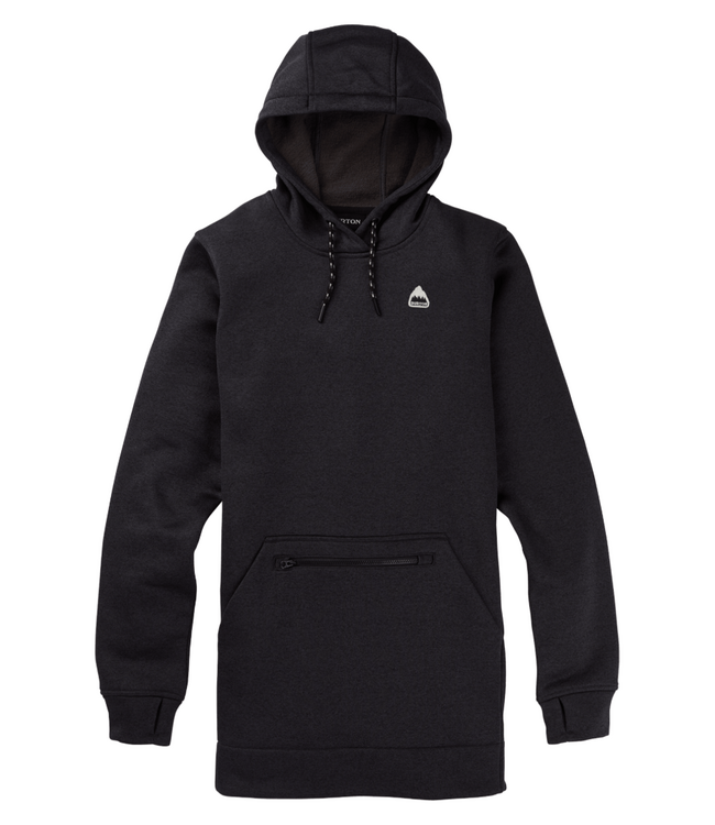 BURTON WOMENS OAK LONG P/O HOODIE TRUE BLACK HEATHER 2026