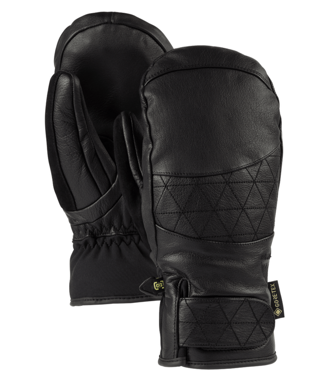 BURTON WOMENS GORE-TEX GONDY LEATHER MITTS TRUE BLACK 2026