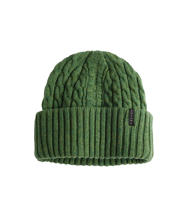 AUTUMN CABLE KNIT BEANIE GREEN 2026