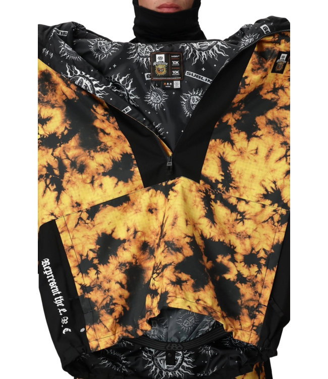 686 x SUBLIME ANORAK JACKET ORANGE TIE DIE 2026