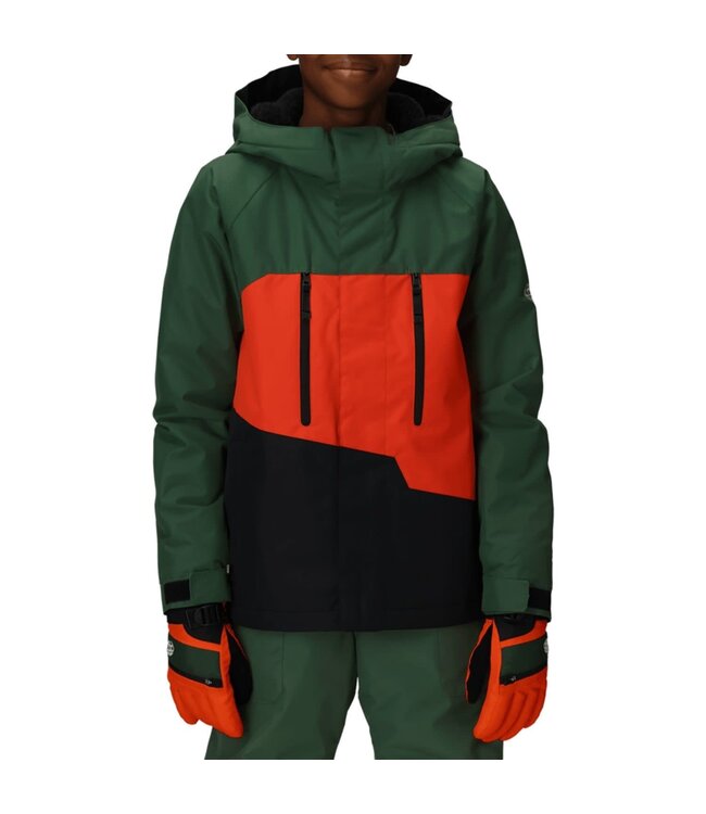 686 BOYS GEO INSULATED JACKET MOSS GREEN COLORBLOCK 2026