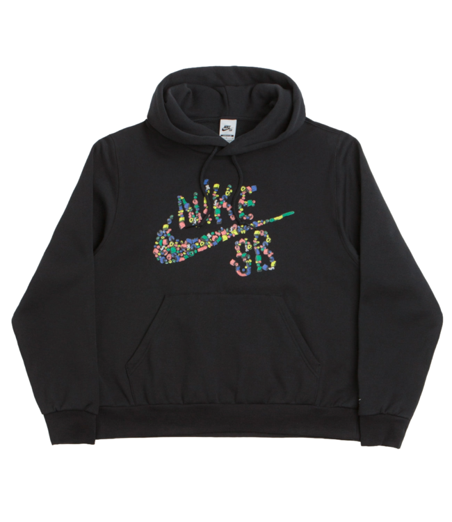 NIKE SB MENS SUGAR HI PULLOVER HOODIE 010 BLACK/WHITE