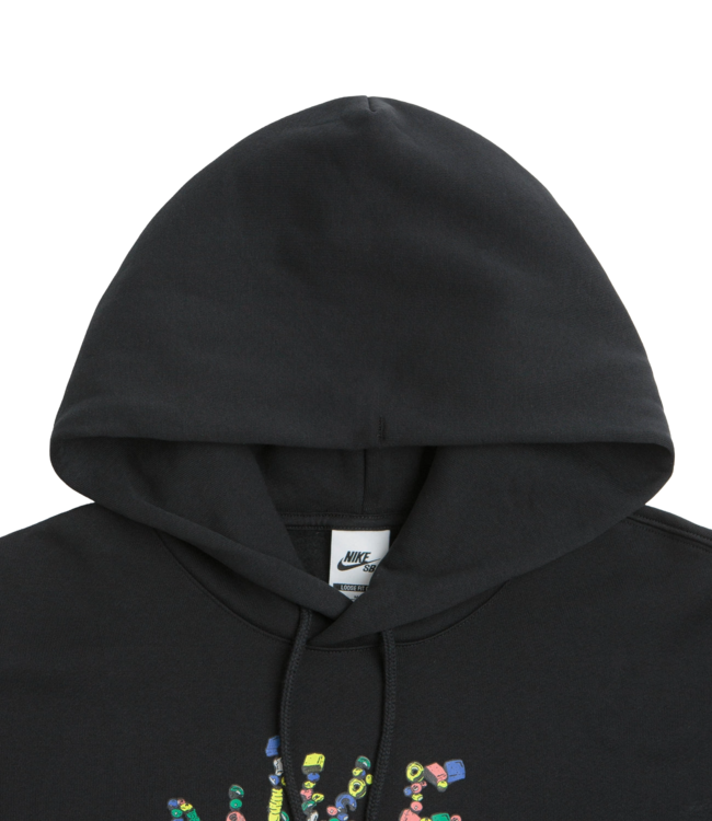 NIKE SB MENS SUGAR HI PULLOVER HOODIE 010 BLACK/WHITE