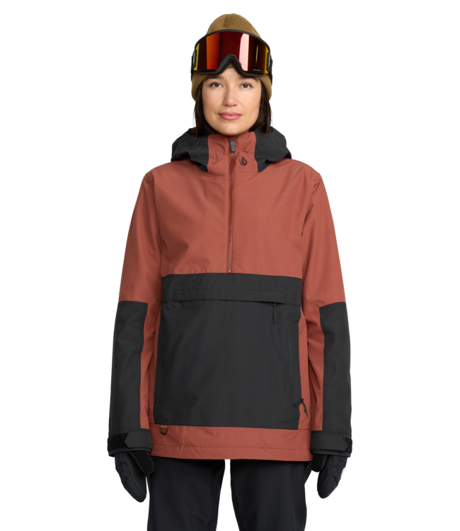 VOLCOM WOMENS HARLAN PULLOVER JACKET HENNA 2026