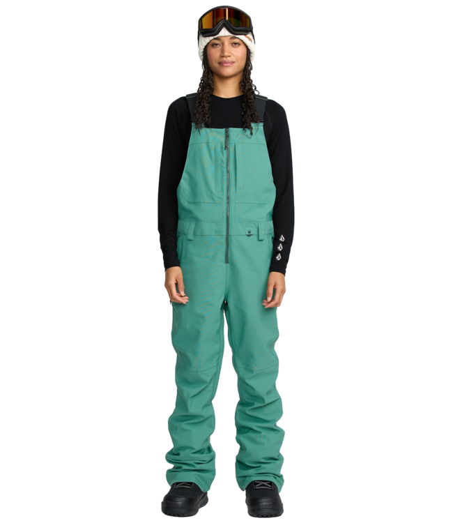 VOLCOM WOMENS SWIFT BIB OVERALL SPRUCE GREEN 2026