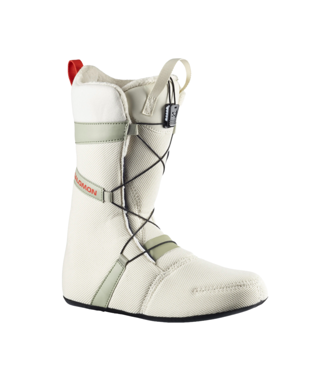 SALOMON WOMENS IVY BOA SJ BOA BOOTS TEA/ALMOND MILK/FIERY RED 2026