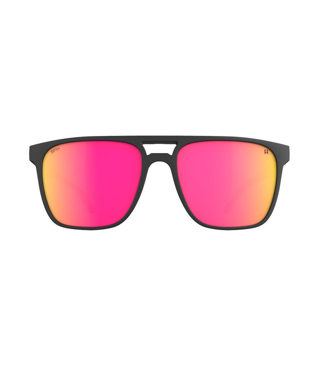 SPY CZAR SOFT MATTE BLACK SUNGLASSES w/ HAPPY GRAY GREEN PINK MIRROR 2026