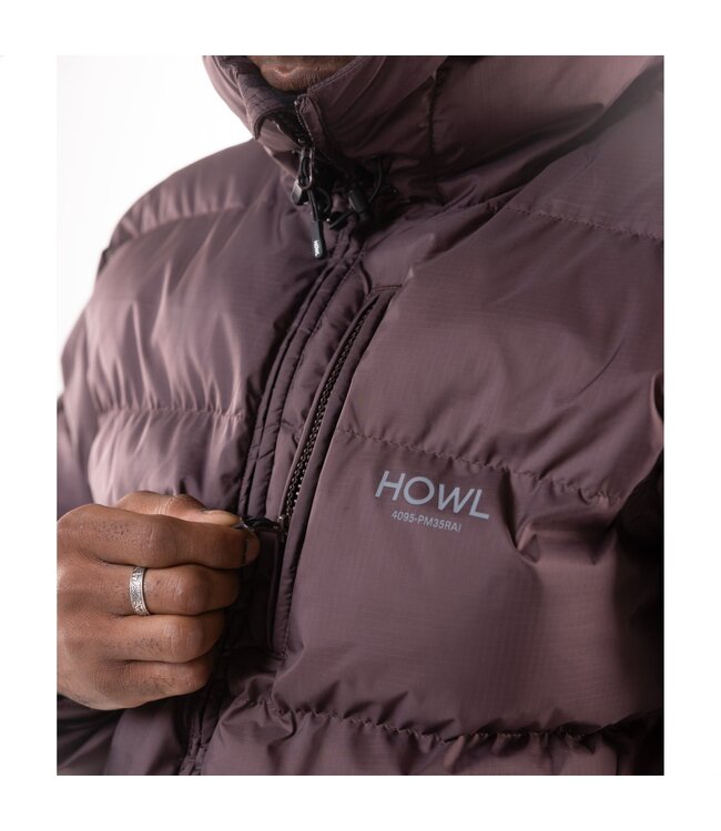 HOWL MENS PUFFY JACKET RAISIN 2026